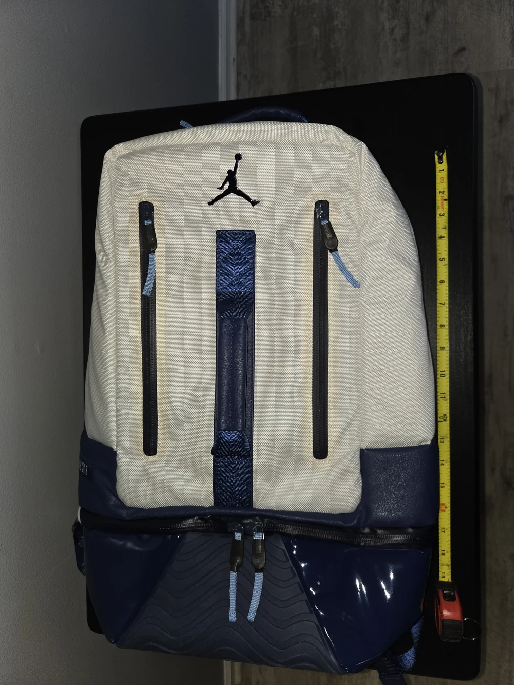 Jordan Retro 11 shoe backpack white and blue 22